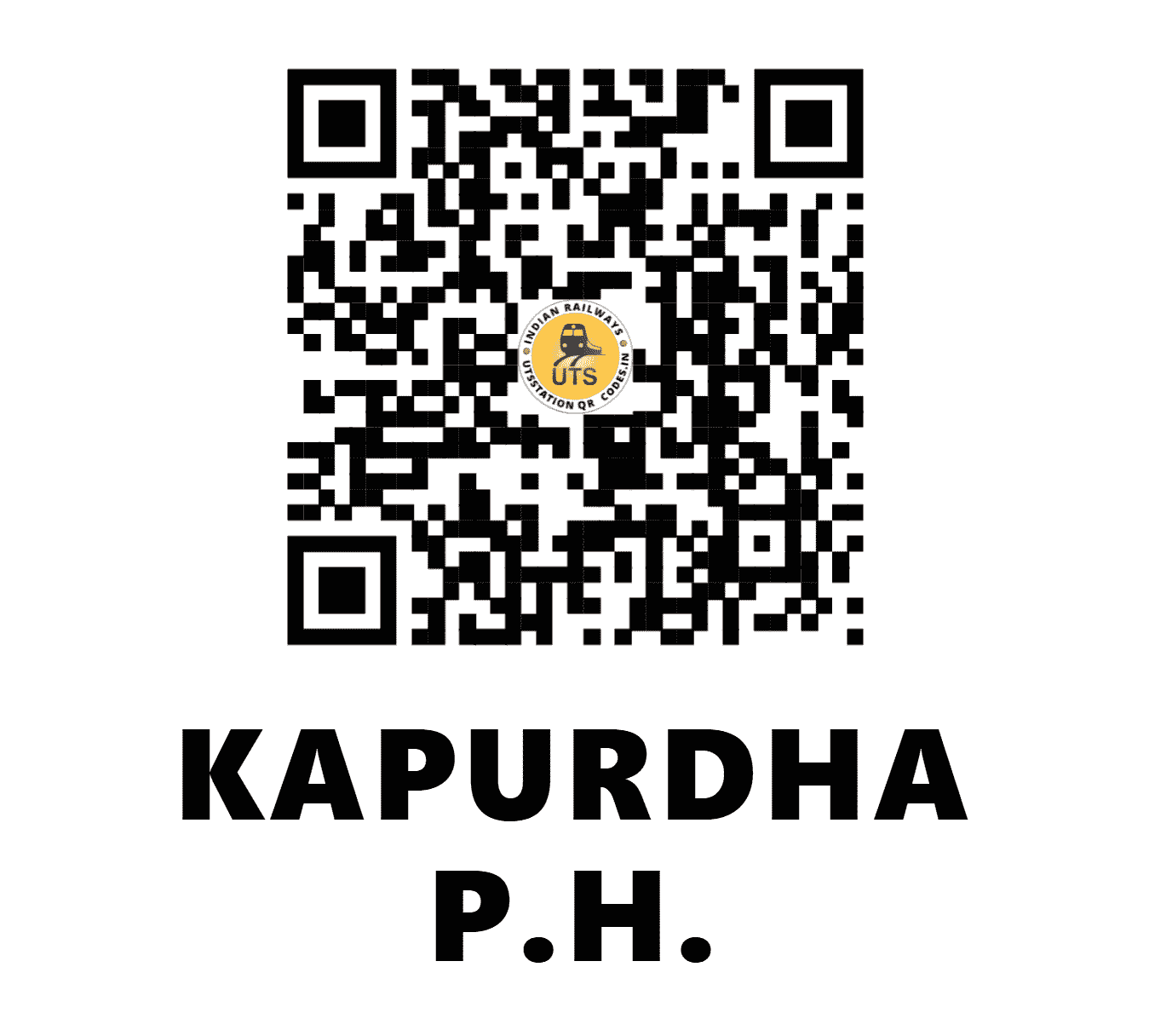 UTS QR Code for KAPURDHA P.H. - KPDH (SB - MADHYA PRADESH)